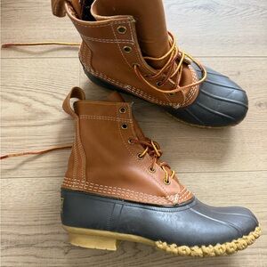 LL BEAN Classic Brown & Black Duck Boots